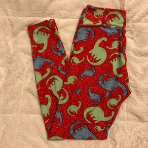 Ultra Rare LuLaRoe OS Dinosaur Leggings